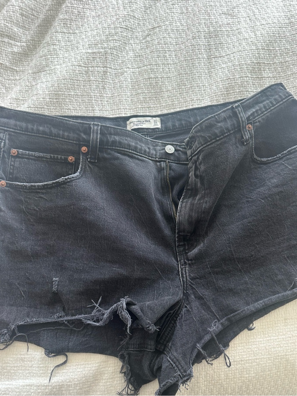 Vintage A&F Cutoff Shorts High Rise Black Denim